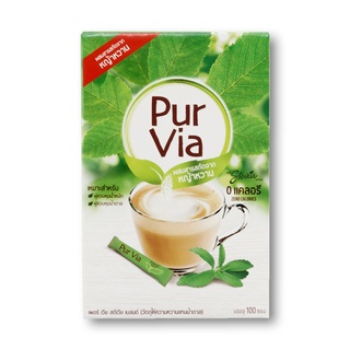 พร้อมส่ง! เพอเวีย สตีเวีย เบลนด์ 100 ซอง X 1 กล่อง Purvia Stevia Blend 100 Sticks X1