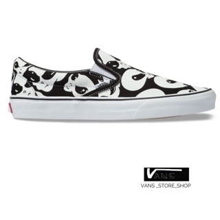 VANS SLIP ON ALIEN GHOSTS BLACK TRUE WHITE สินค้ามีประกันแท้