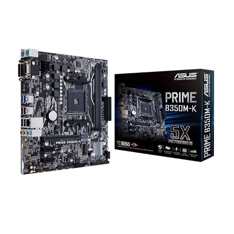 Mainboard AM4 Asus b350m-k มือสอง สภาพดีมาก มีช่องm.2