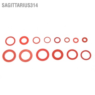 Sagittarius314 ชุดแหวนรองกระดาษไฟเบอร์ เหล็ก สีแดง 14 ขนาด พร้อมกล่อง 150 ชิ้น