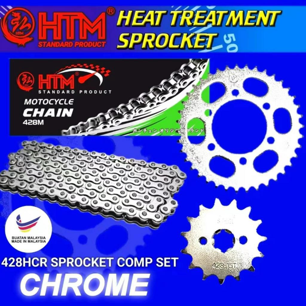 KRISS110 428HCR-132L HTM 428 CHROME SPROCKET ชุด HTM CHAIN & SPROCKET KRISS 2 KRISS FL YB3L YB5L YB5