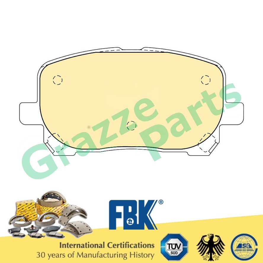 FBK ผ้าดิสก์เบรกด้านหน้าสําหรับ FD2810MS Toyota Ipsum ACM21 ACM26 Voltz ZZE136 ZZE137 ZZE138