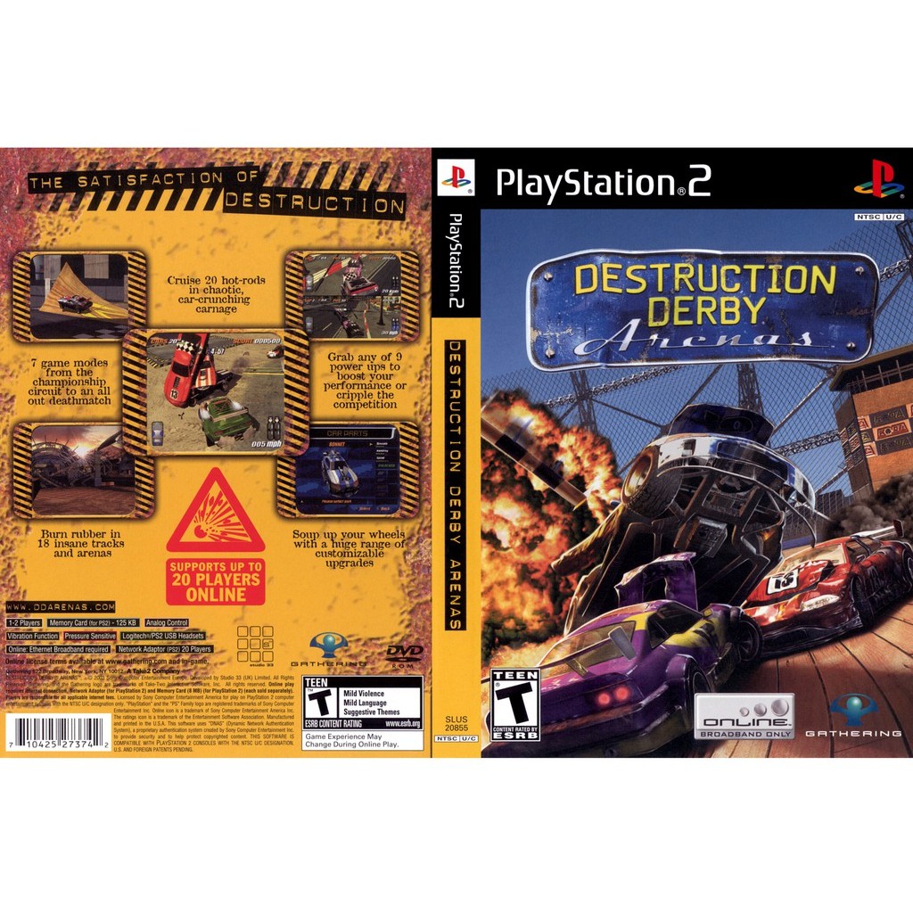 เกมส์ Destruction Derby Arenas  (PS2) สำหรับเครื่องที่แปลงระบบแล้วเท่านั้น