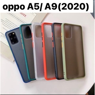 🇹🇭[ส่งจากไทย] เคสกันกระแทก ปุ่มสีผิวด้าน Case OPPO A5 2020/A9 2020 ขอบนิ่มหลังแข็ง