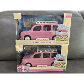 Sylvanian Family Picnic Van รถชมพู มือ 1 กล่อง Eng รถชมพู รถสีชมพู สีหวานน่ารักมากค่ะ ซิลวาเนียน