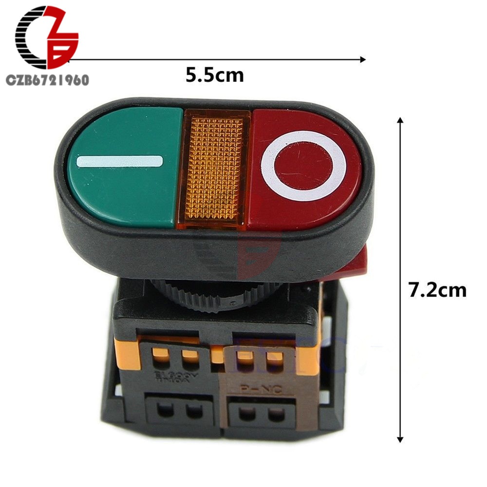 Preorder Start Stop Push Button Switch Light Indicator Momental Switch Red Green Power ON OFF