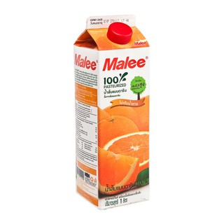 มาลี น้ำส้มแมนดาริน 100% พาสเจอร์ไรซ์ 1 ลิตร Malee 100% mandarin orange juice, pasteurized, 1 liter