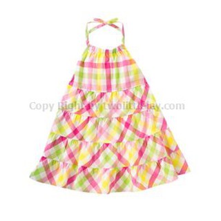 พร้อมส่ง Gymboree Plaid Tiered Halter Dress ไซส์ 3T (สินค้านำเข้า)