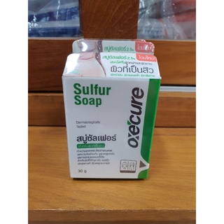 SULFUR  SOAP oxecure สบู่ซัลเฟอร์ ขนาด 30 G.×3ก้อน