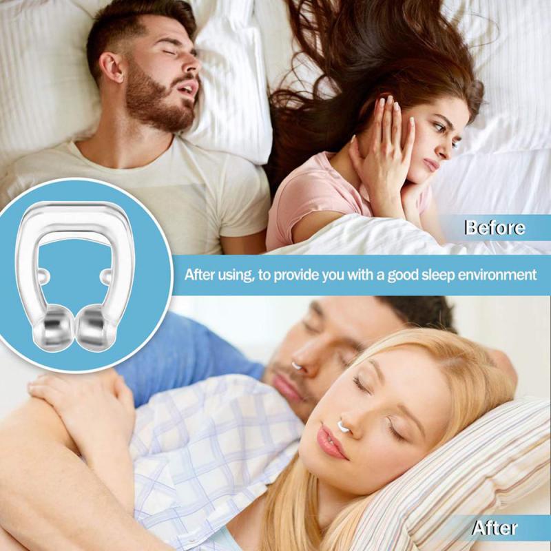 อุปกรณ์กรน1PC Magnetic Anti Snoring Nasal Dilator Stop Snore Nose Clip ...