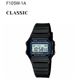 CASIO แท้💯%  นาฬิกาข้อมือ  รุ่น F-105W-1A