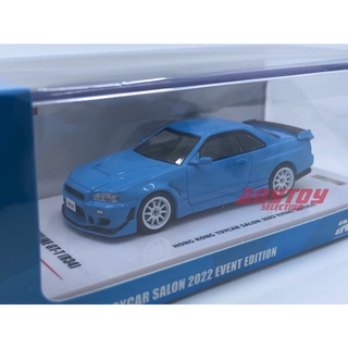 IN64-R34-BBBL Inno64 Nissan Skyline GT-T R34 Baby Blue Hong Kong Toycar Salon 2022 รุ่นเหตุการณ์ 1: 64