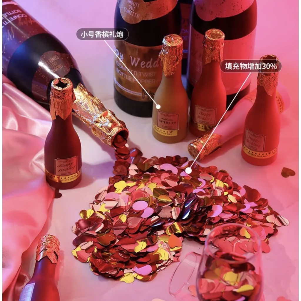 พลุหมุนทรงขวดแชมเปญ พลุฟอยล์ พลุกระดาษ ไส้กระดาษฟอยล์หลากสี 🎉 - รูปที่ 2