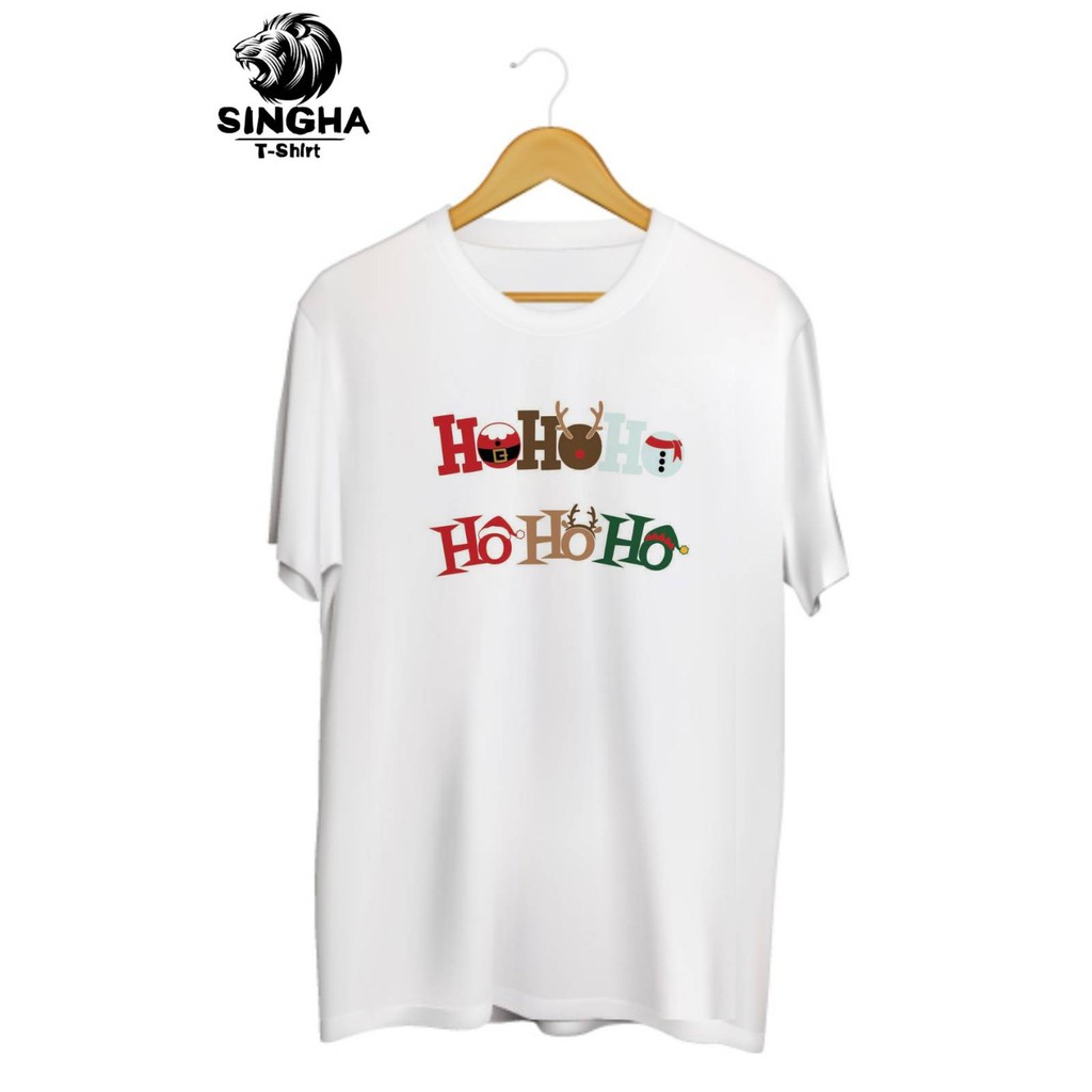 SINGHA T-Shirt Christmas Collection🎄 เสื้อยืดสกรีนลาย Double HOHOHO