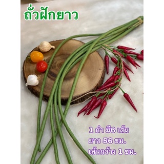 ผักปลอม ถั่วฝักยาวปลอม (1กำมี 6 เส้น)