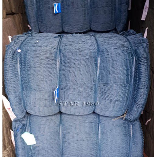 สำเร็จรูปt chat แบบที่ 11.4 ตาข่ายกั้นสนาม hdpe (สีฟ้า เส้น 3 mm., ช่อง 5x5 นิ้ว, 13x40 m.) k+n t