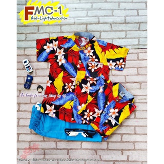 FMC1-3 เสื้อเชิ้ตเด็ก แขนสั้น คอจีน วินเทจลาย TEEJAY  Sale!!! ใส่แล้วหล่อ สินค้าคุณภาพครับ By TJElleshop