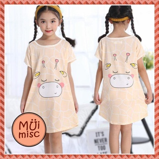 MUIMISC ♥ GIRAFFE ชุดนอนเด็กผู้หญิง แบบเดรสกระโปรง