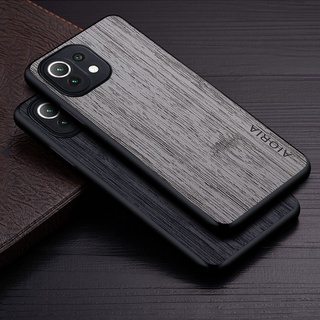 เคสโทรศัพท์มือถือหนัง ลายไม้ไผ่ หรูหรา สําหรับ Xiaomi Mi 11 Lite Pro Ultra 5G NE