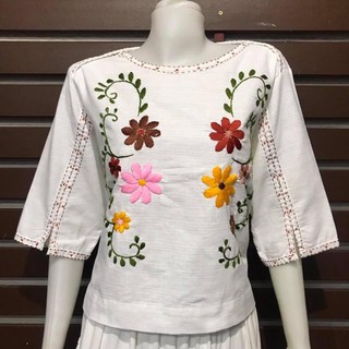 เสื้อผ้าฝ้ายเมืองเหนือ งานผ้าฝ้ายสวยงาม งานทำมือปักมือ handmade