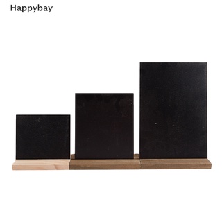 &lt;Happybay&gt; ป้ายแท็กกระดานดํา ฐานไม้ สําหรับเขียนข้อความ ป้ายราคา ชอล์กบอร์ด สีดํา เมโม่บาร์