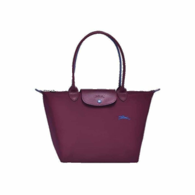 Longchamp club size s หูยาว สีม่วง prune/plum