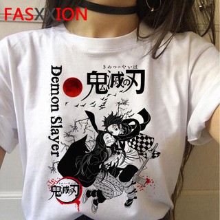 ดาบพิฆาตอสูร เสื้อยืดลายกราฟฟิก Kimetsu No Yaiba Demon Slayer