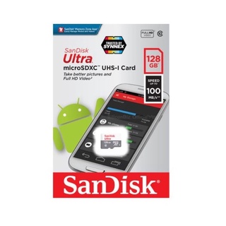 Sandisk ⚡️FLASH SALE⚡️ (ราคาพิเศษ) Ultra microSD Card Class10 128GB (SDSQUNR-128G-GN6MN) ใส่ โทรศัพท์ กล้องติดรถยนต์ กล้