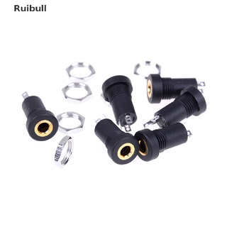 [Ruibull] 2pcs 3.5MM audio jack socket 3 pole black stereo solder panel mount with nuts Hot Sell