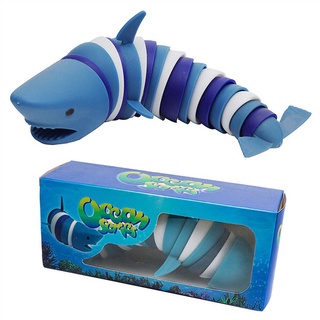 Fun Crawling Dolphin Shark Stim Articulated Fidget Sensory Toy Twisted Antistress Toy 3D Creative Childrens Educational Stress Relief Toy