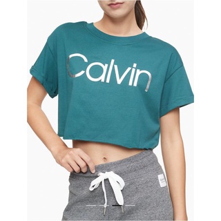 CalvinKlein Performance Calvin Logo Cropped Boxy T-Shirt XS