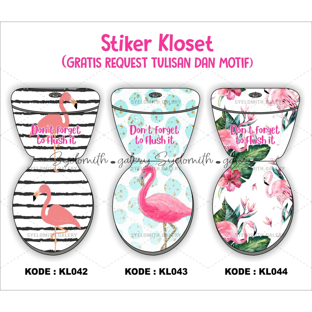 FLAMINGO MOTIF FULL BODY CLOSET STICKER/ FLAMINGO SERIES MOTIF FULL BODY CLOSET STICKER