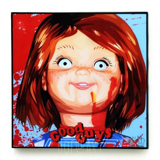 Chucky #2 ชัคกี้ ตุ๊กตาผีสิง ตุ๊กตาฆาตกร รูปภาพ​ติด​ผนัง​ pop art ตุ๊กตา แต่งบ้าน ของขวัญ กรอบรูป รูปภาพ ของสะสม