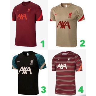 เสื้อกีฬาเสื้อยืดคุณภาพดีและ Liverpool Axa 21/22