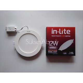 แผงดาวน์ไลท์ INLITE 12w **รับประกัน BER ** ทรงกลม