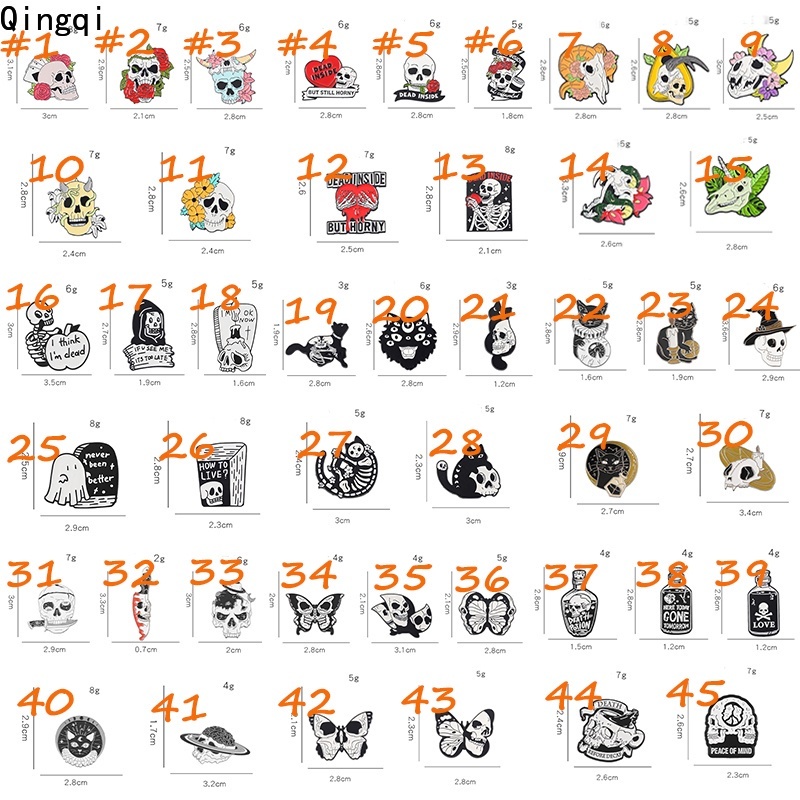 เครื่องประดับ เข็มกลัด รูปกะโหลก และผีเสื้อ และแมว สีดํา สไตล์พังก์ โกธิค ฮิปฮอป ให้เป็นของขวัญเพื่อน
