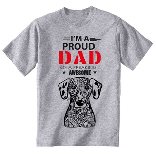 เสื้อยืดโอเวอร์ไซส์Im A Proud Dad - Dalmatian - เสื้อยืดลําลอง ผ้าฝ้าย แขนสั้น คอกลม สีเทา สไตล์เกาหลี สําหรับผู้ชายS-3