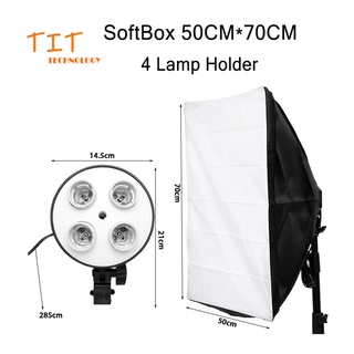 กล่องใส่ Softbox 50 * 70cm + 4 in 1 E27 ที่วางหัวโคมไฟ Softbox 50cm*70cm + 4 in 1 E27 Socket Lamp Head Holder