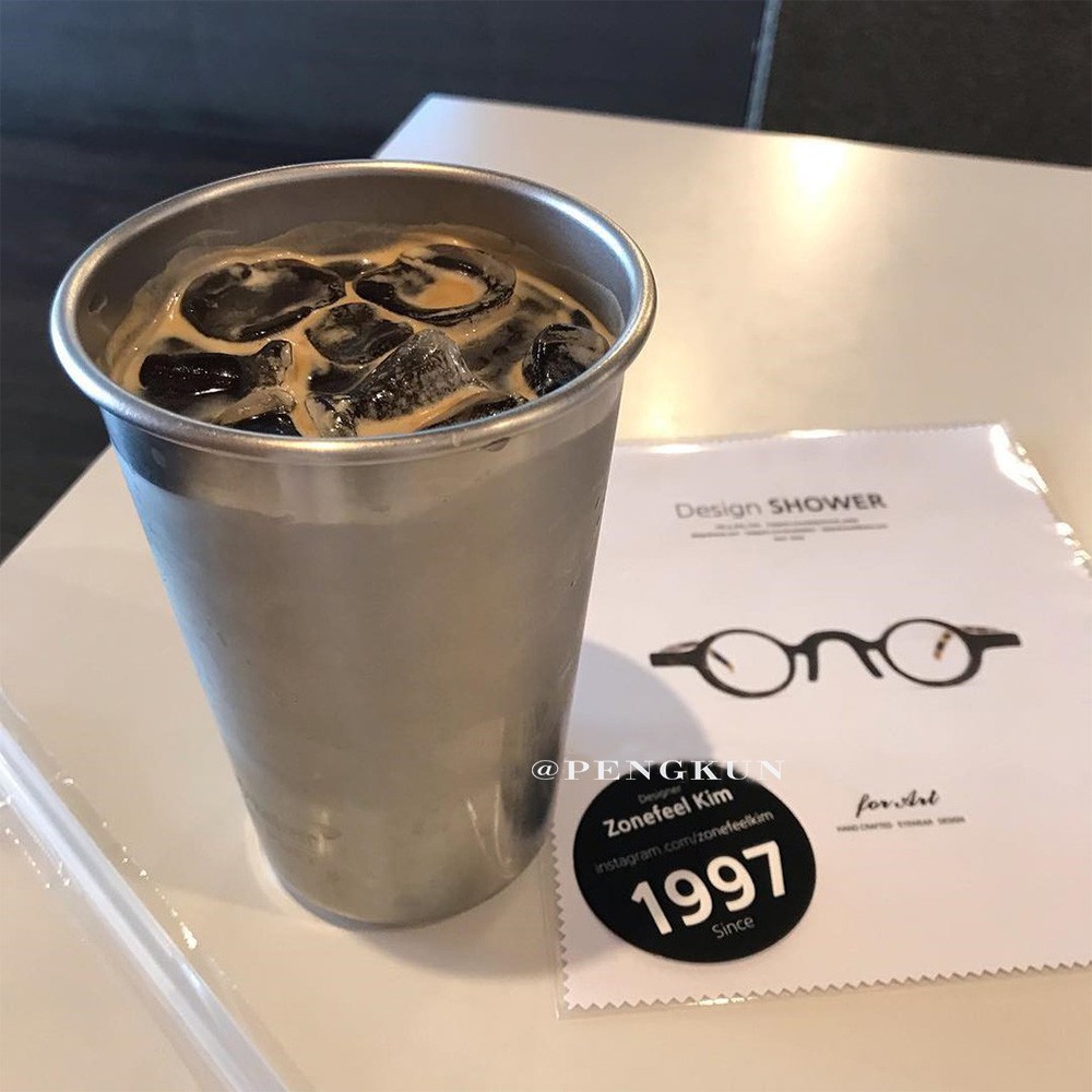 อิน สไตล์นอร์ดิก น้ําแข็งลาเต้ กาแฟ เครื่องดื่มเย็น น้ําผลไม้ ฟอง สแตนเลส ชานม 500มล สไตล์เกาหลี ร้านกาแฟ