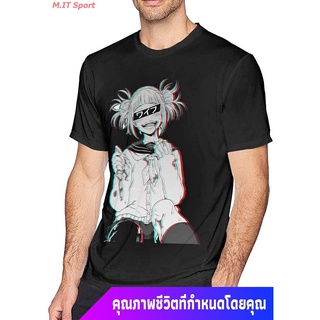 【Hot】นักล่าปีศาจ ผู้ใหญ่ WEIYE Toga Himiko The Crazy Villain Waifu V3 Short Sleeve T Shirts For Men Black sale เสื้อยืด