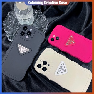 เคสโทรศัพท์มือถือ กันกระแทก ลายโลโก้ Prada 3 มิติ สําหรับ iPhone 14 Pro Max 14Plus 13 12 11 ProMax Xs Max Xr X Xs