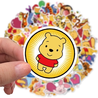 💥พร้อมส่ง💥วินนี่-เดอะ-พูห์ วินนีเดอะพูห์ หมีพูห์ Winnie the Pooh sticker สติกเกอร์กันน้ำรูปแบบที่แตกต่างกัน, 50 ชิ้น