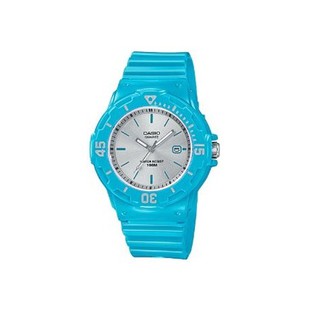 Casio นาฬิกาข้อมือผู้หญิง สีฟ้า สายเรซิ่น รุ่น LRW-200H,LRW-200H-2E3,LRW-200H-2E3VDF