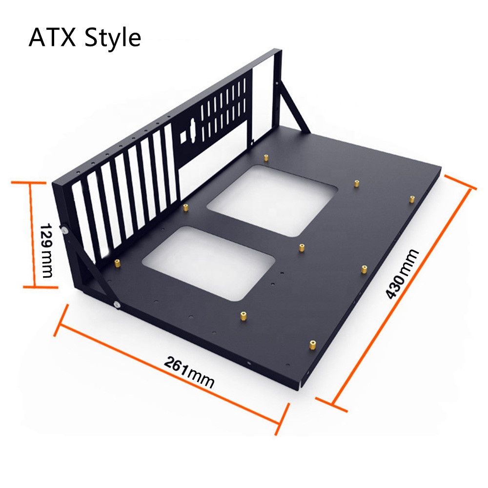 ATX/EATX เปิด Air Rig กรอบเมนบอร์ด Rig กรณีสนับสนุน ITX/ MICRO ATX สําหรับ 8 GPU