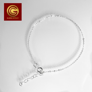 GGOLD สร้อยข้อมือเงินแท้ ลายโซ่เล็กทุบเงา [GS-00005]
