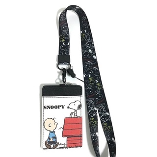 SNOOPY WB  สายคล้องคอ สายคล้องบัตร ที่ใส่บัตร ซองใส่บัตร ที่ใส่บัตร พร้อมสายคล้องคอ ลาย SNOOPY WB  งานดี สวยงาม BY PMYL