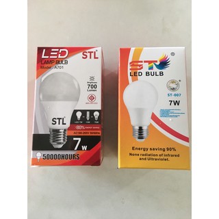 หลอดไฟ led bulb 7 w ยี่ห้อ ST หลอดขั้วเกลียว e27 แสงขาวและแสงวอล์ม ราคาพิเศษ