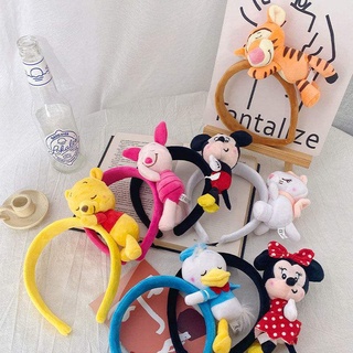 Stitch Hairband อะนิเมะ Minnie Hairband เสือน่ารัก Hairband น่ารัก Pooh Mickey Donald Duck Plush การ์ตูน Headband อุปกรณ์เสริมผมมาตรฐานสำหรับ Girls