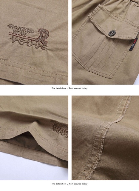 กางเกงขาสั้นชาย   (พร้อมส่ง) ผ้าฟอก 28-38รวมสีขายดี Set 1  