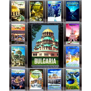 แม่เหล็กติดตู้เย็น กรอบ อะครีลิค บัลแกเรีย 2×3 นิ้ว ของฝาก ของที่ระลึก Souvenir Acrylic Fridge Magnet Bulgaria A1 2x3"